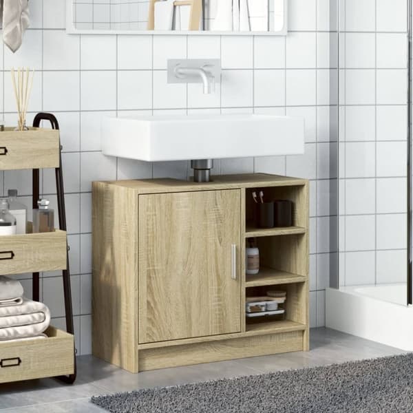 vidaXL Allaskaappi Sonoma tammi 63x29x55 cm tekninen puu