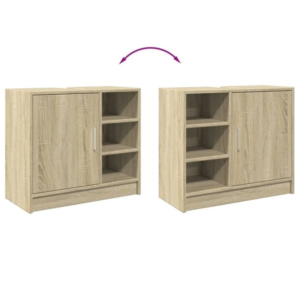 vidaXL Allaskaappi Sonoma tammi 63x29x55 cm tekninen puu