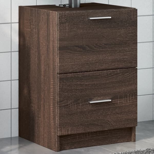 vidaXL Pesuallaskaappi ruskea tammi 40x37x59 cm tekninen puu