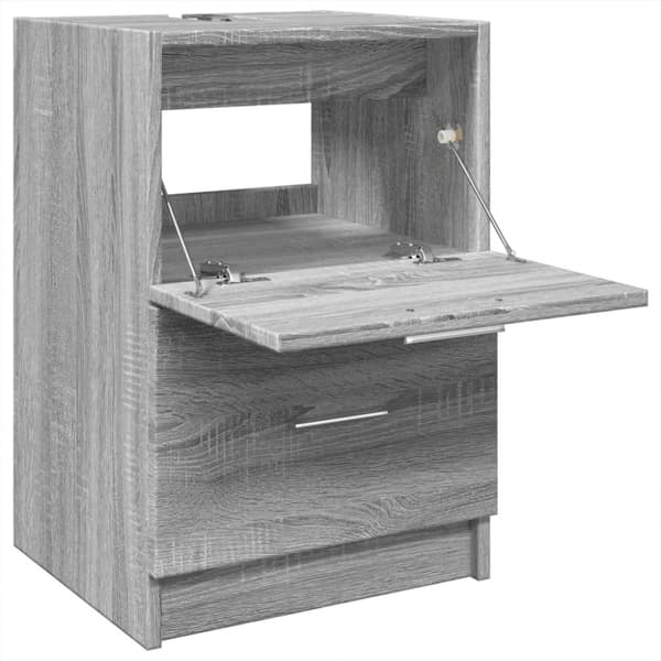 vidaXL Pesuallaskaappi harmaa Sonoma 40x37x59 cm tekninen puu