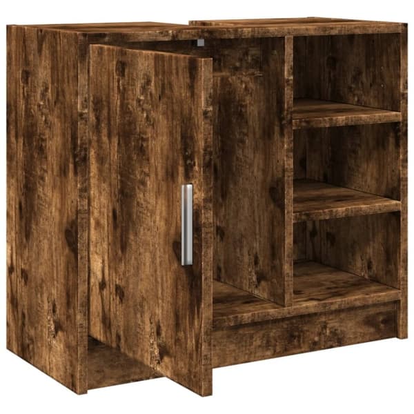 vidaXL Allaskaappi savutammi 63x29x55 cm tekninen puu