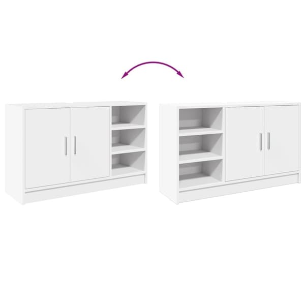 vidaXL Servantskap hvit 90x29x55 cm konstruert tre