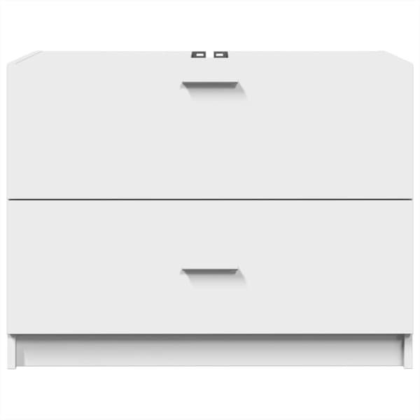 vidaXL Servantskap hvit 78x37x59 cm konstruert tre