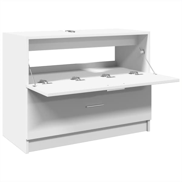 vidaXL Servantskap hvit 78x37x59 cm konstruert tre