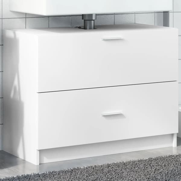vidaXL underskab til håndvask 78x37x59 cm konstrueret træ hvid