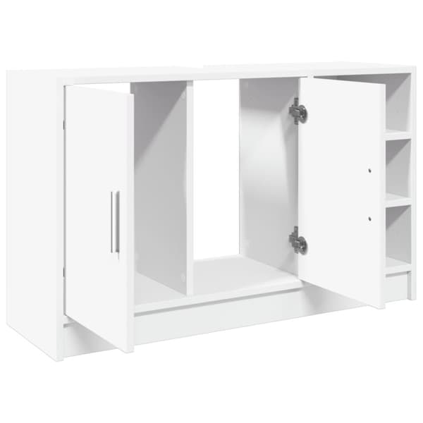 vidaXL underskab til håndvask 90x29x55 cm konstrueret træ hvid