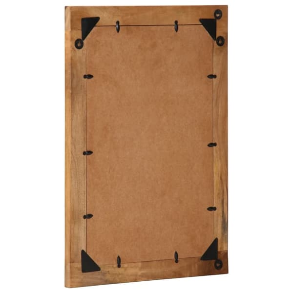 vidaXL Baderomsspeil 50x70x2,5 cm heltre mango og glass