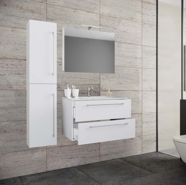 Badinos60SS baderomsinnredning hvit.