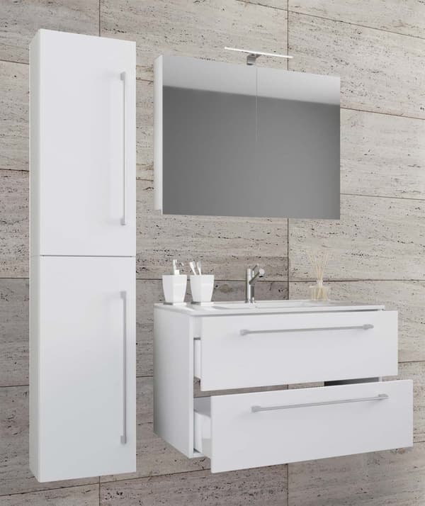 Badinos60SS baderomsinnredning hvit.