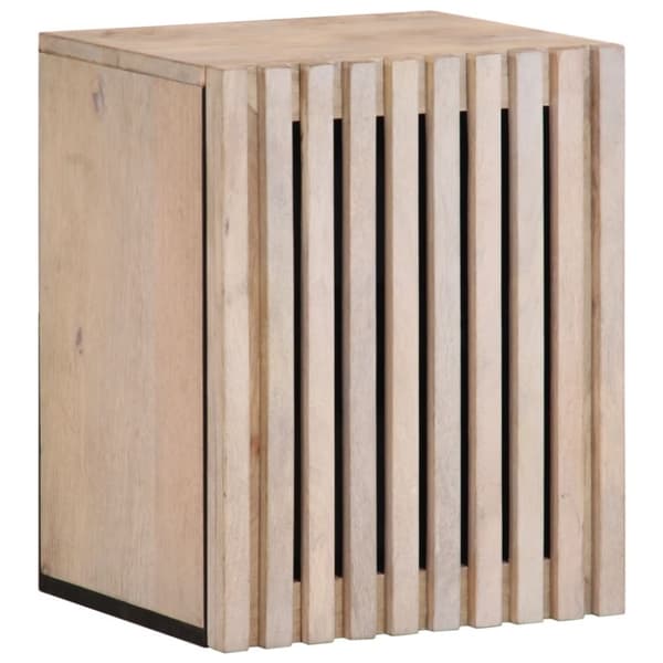 vidaXL væghængt badeværelsesskab 38x34x48 cm massivt mangotræ