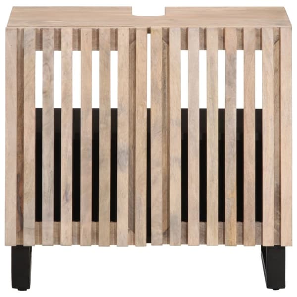 vidaXL Kylpyhuoneen pesuallaskaappi 62x34x58 cm täysi mangopuu