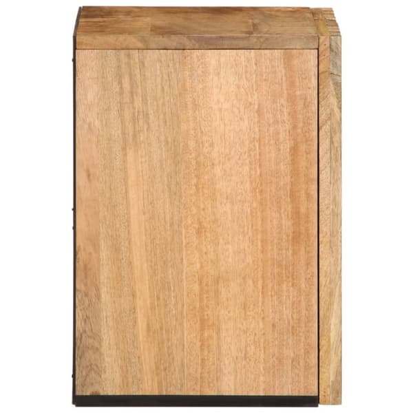 vidaXL Veggmontert servantskap 38x34x48 cm grov heltre mango