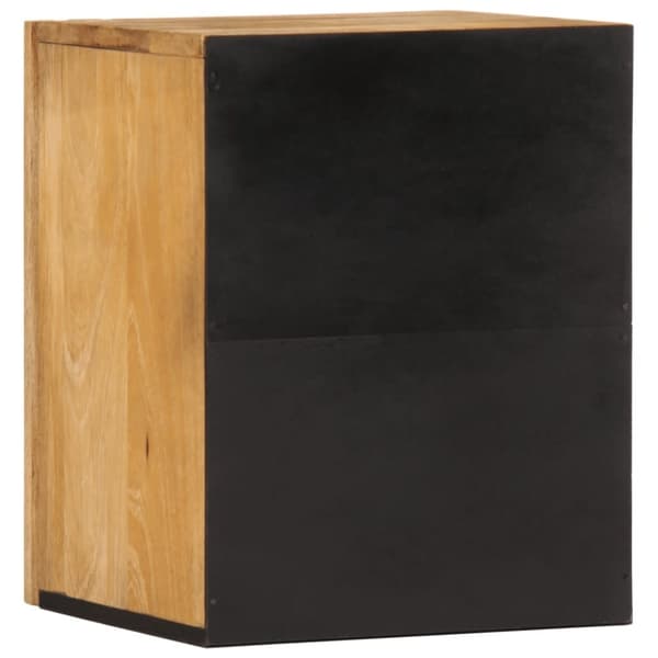 vidaXL Veggmontert servantskap 38x34x48 cm grov heltre mango