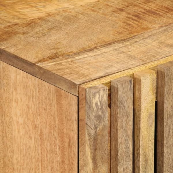vidaXL Veggmontert servantskap 38x34x48 cm grov heltre mango