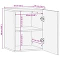 Miniatyrbilde 10 av 11: vidaXL Veggmontert servantskap 38x34x48 cm grov heltre mango