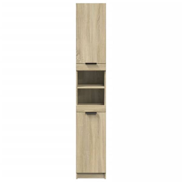 vidaXL Baderomsskap sonoma eik 32x34x188,5 cm konstruert tre