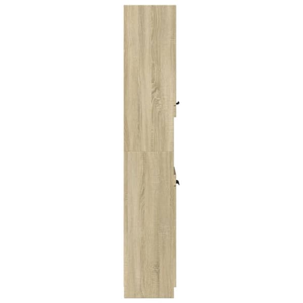 vidaXL Baderomsskap sonoma eik 32x34x188,5 cm konstruert tre