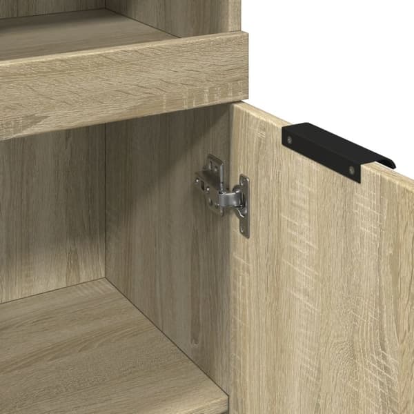 vidaXL Baderomsskap sonoma eik 32x34x188,5 cm konstruert tre