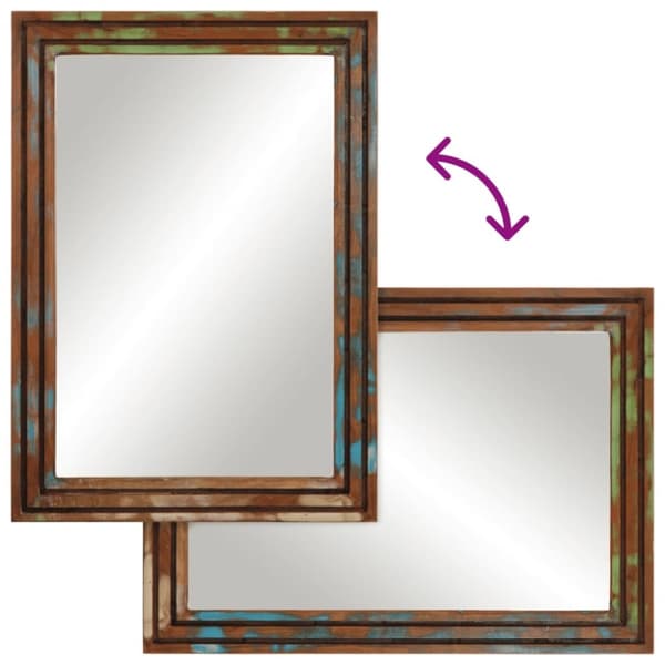 vidaXL Baderomsspeil 50x70 cm heltre akasie og glass