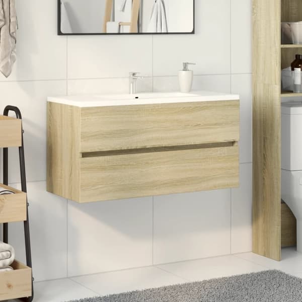 vidaXL Allaskaappi Sonoma-tammi 90x38,5x45 cm lastulevy