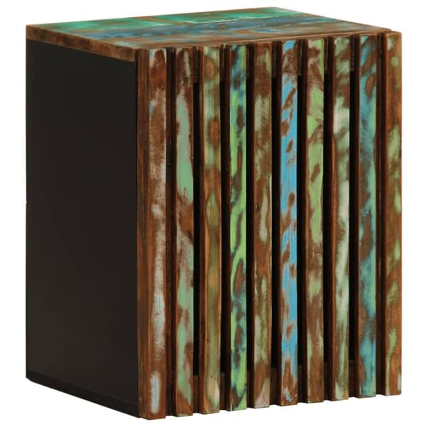 vidaXL væghængt badeværelsesskab 38x34x48 cm massivt akacietræ