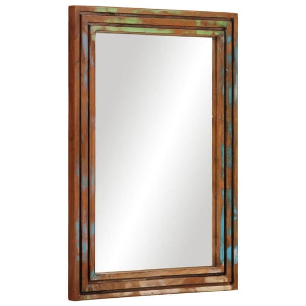 vidaXL badeværelsesspejl 50x70 cm massivt akacietræ og glas
