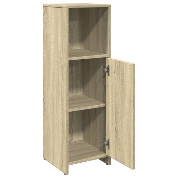 vidaXL badeværelsesskab 30x30x95 cm konstrueret træ sonoma-eg