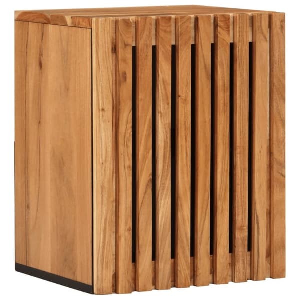 vidaXL væghængt badeværelsesskab 38x34x48 cm massivt akacietræ