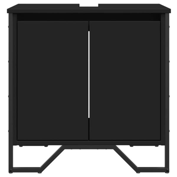 vidaXL Servantskap svart 60x35x60 cm konstruert tre