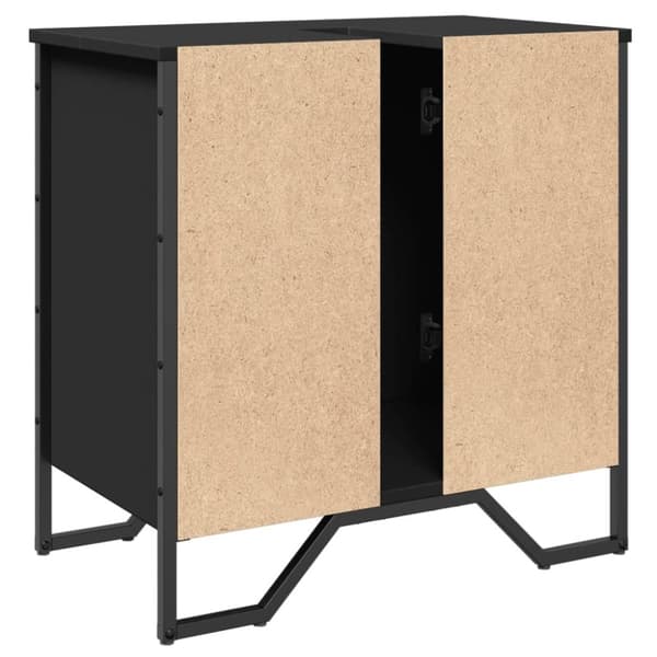 vidaXL Servantskap svart 60x35x60 cm konstruert tre