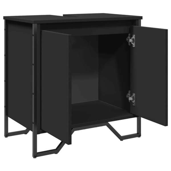 vidaXL Servantskap svart 60x35x60 cm konstruert tre