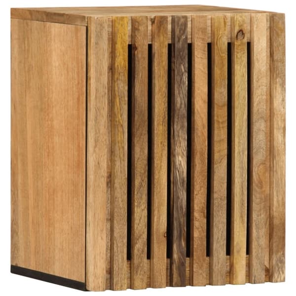 vidaXL væghængt badeværelsesskab 38x34x48 cm massivt ru mangotræ