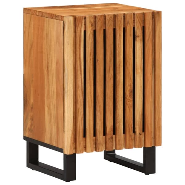 vidaXL væghængt badeværelsesskab 38x34x58 cm massivt akacietræ