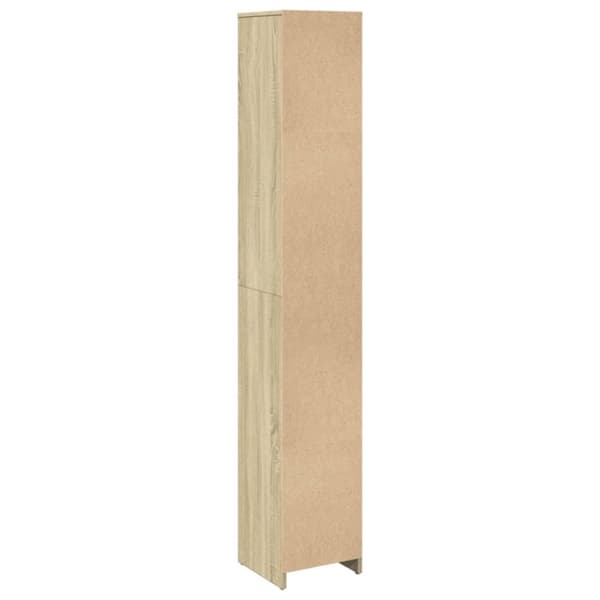 vidaXL Kylpyhuonekaappi Sonoma-tammi 30x30x183,5 cm lastulevy