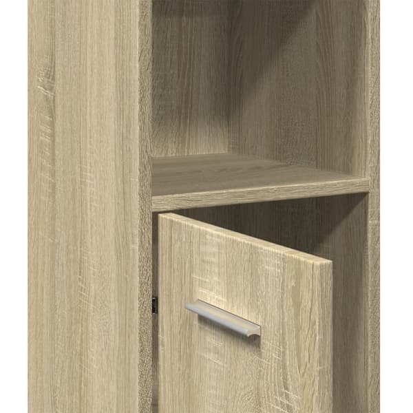 vidaXL Kylpyhuonekaappi Sonoma-tammi 30x30x183,5 cm lastulevy