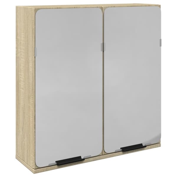 vidaXL Kylpyhuoneen peilikaappi Sonoma-tammi 64,5x20x66,5 cm lastulevy