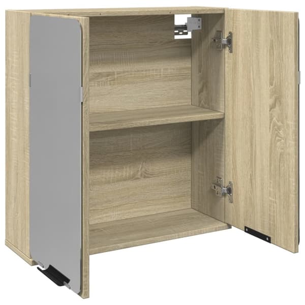 vidaXL Kylpyhuoneen peilikaappi Sonoma-tammi 64,5x20x66,5 cm lastulevy