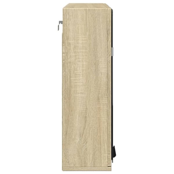 vidaXL Kylpyhuoneen peilikaappi Sonoma-tammi 64,5x20x66,5 cm lastulevy