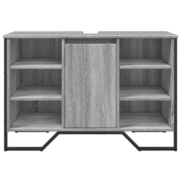 vidaXL Pesuallaskaappi harmaa Sonoma 91x35x60 cm tekninen puu