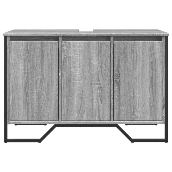 vidaXL underskab til vask 91x35x60 cm konstrueret træ grå sonoma-eg