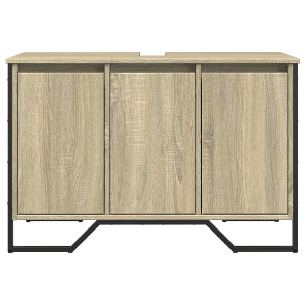 vidaXL underskab til håndvask 91x35x60 cm konstrueret træ sonoma-eg