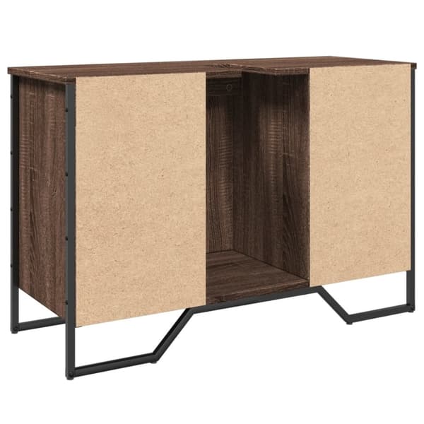 vidaXL Tvättställsskåp brun ek 91x35x60 cm konstruerat trä
