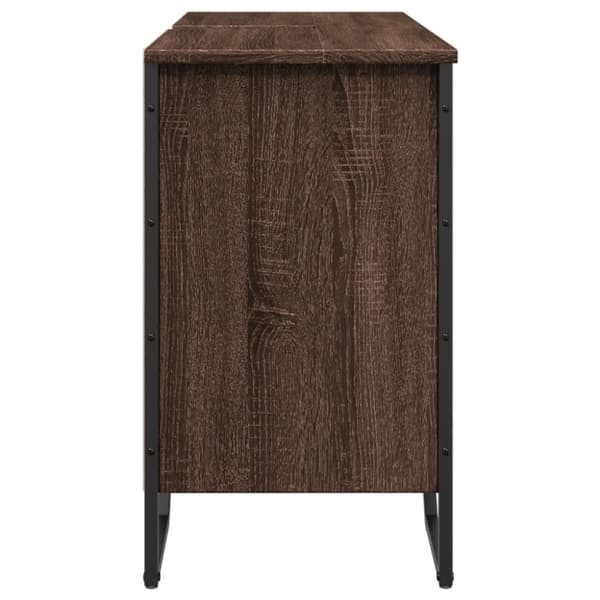 vidaXL Tvättställsskåp brun ek 91x35x60 cm konstruerat trä