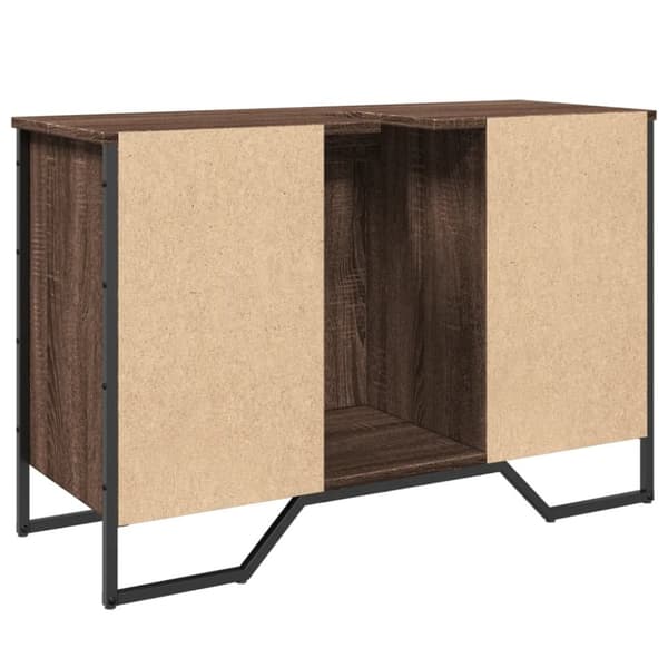 vidaXL Tvättställsskåp brun ek 91x35x60 cm konstruerat trä