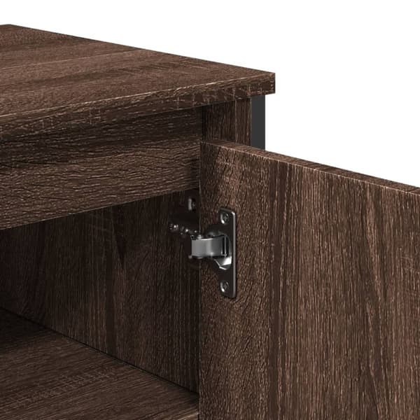 vidaXL Tvättställsskåp brun ek 91x35x60 cm konstruerat trä