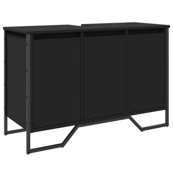 vidaXL Servantskap svart 91x35x60 cm konstruert tre