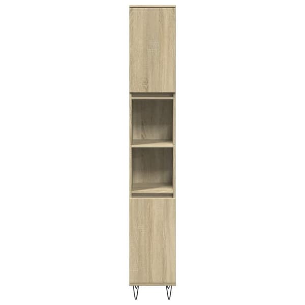 vidaXL Baderomsskap sonoma eik 30x30x190 cm konstruert tre
