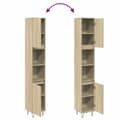 Miniatyrbilde 8 av 11: vidaXL Baderomsskap sonoma eik 30x30x190 cm konstruert tre