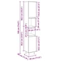 Miniatyrbilde 11 av 11: vidaXL Baderomsskap sonoma eik 30x30x190 cm konstruert tre