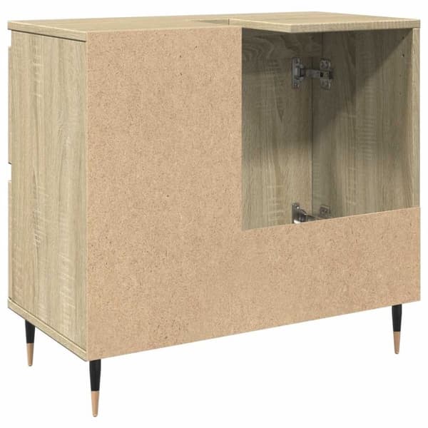vidaXL Kylpyhuoneen allaskaappi Sonoma-tammi 65x33x60 cm tekninen puu